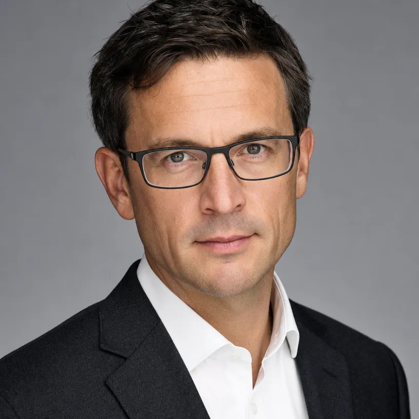 Portrait of James K., managing director